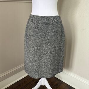 Agnes B Paris Speckle Tweed Lambswool Pencil Skirt EUR 40 US 8/10 Lined